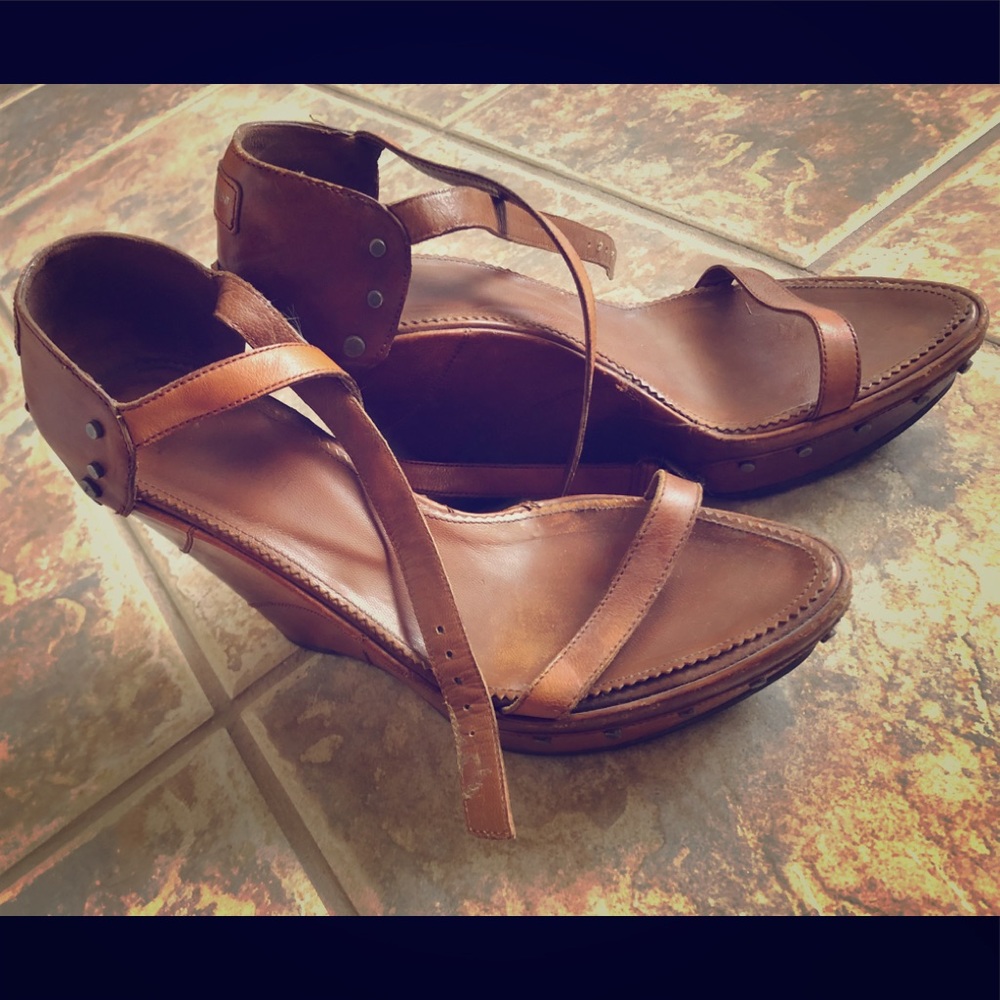 Yves Saint Laurent Leather Wedge